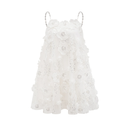 Florence crystal-embellished floral mini dress in White