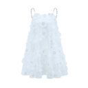 Florence crystal-embellished floral mini dress in White