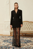 Calliope Blazer & Lace Skirt Set - Aura Muse