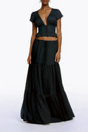 Lorelei Green Floral Lace Chiffon Top & Skirt Set - Aura Muse
