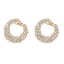 Luminous Gold Crystal Embellished Earrings