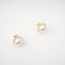 Ember faux-pearl stud earrings