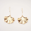 Reese gold ginkgo drop earrings