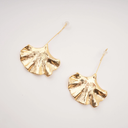 Reese gold ginkgo drop earrings