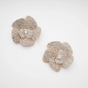 Sylvie crystal-embellished floral earrings