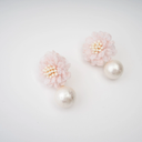 Starry floral motif drop earrings