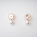 Starry floral motif drop earrings