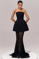 Marisa Black Corset Dress & Mesh Skirt Set