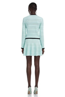 Aubrielle Mint Green Knit Jacket & Pleated Skirt Set