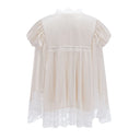 Cosette Champagne Sweetheart Mini Dress with Lace Trim