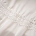 Cosette Champagne Sweetheart Mini Dress with Lace Trim