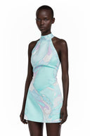 Cressida Mint Green Floral Halterneck Top & Skirt Set