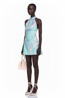 Cressida Mint Green Floral Halterneck Top & Skirt Set