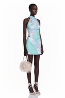 Cressida Mint Green Floral Halterneck Top & Skirt Set