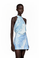 Cressida Blue Floral Halterneck Top & Skirt Set