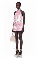 Cressida Pink Floral Halterneck Top & Skirt Set