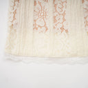 Esmarie floral lace flared-cuff mini dress in Neutrals