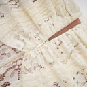 Esmarie floral lace flared-cuff maxi dress in Neutrals