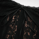 Esmarie floral lace flared-cuff midi dress in Black