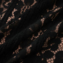 Esmarie floral lace flared-cuff midi dress in Black