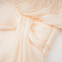 Aveline Neutral Fully Pleated Ruffled Mini Dress