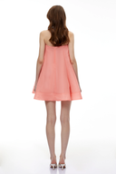 Tindra Pink Off Shoulder Mini Dress with 3D Florals