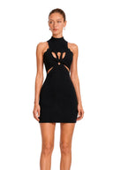 Marisol Twist-Detail Cut-Out Mini Dress