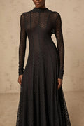 Wren Black Geometric Patterned Maxi Dress
