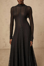 Wren Black Geometric Patterned Maxi Dress