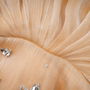 Desdemona gold crystal-embellished panelled mini dress