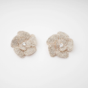 Sylvie crystal-embellished floral earrings