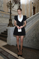 Iris Black Shawl Lapel Mini Dress