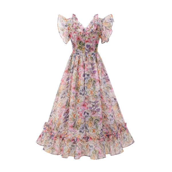 Isolde off-shoulder ruffled maxi dress