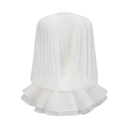 Beatrice Pearl Ivory Sheer Lace Draped Ensemble Set