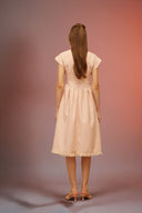 Sulaire Pink 3D Petal Pleated Midi Dress