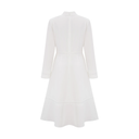 Agnès White Paneled Embroidered Lace Midi Dress