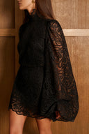 Taylor Black Lace Blouse & Skirt Set