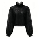 Taylor Black Lace Blouse & Skirt Set