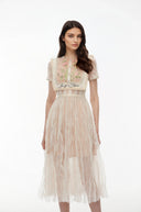 Kendra White Floral Embroidered Maxi Dress