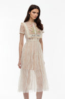 Kendra White Floral Embroidered Maxi Dress