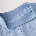 Hvítdís Blue Beaded Blouse & Skirt Set