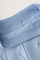 Hvítdís Blue Beaded Blouse & Skirt Set