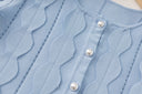 Hvítdís Blue Beaded Blouse & Skirt Set