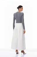 Hallbera Grey 3D Petal Knit Cardigan
