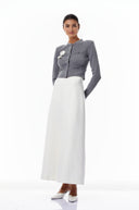 Hallbera Grey 3D Petal Knit Cardigan
