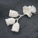 Hallbera Grey 3D Petal Knit Cardigan