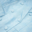 Lyudmila Blue Double-Breasted Blazer & Shorts Set