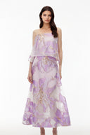 Louise Purple Floral Print Tiered Maxi Dress