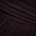 Clarisse Red Ruched Midi Dress with Flap Design Detail