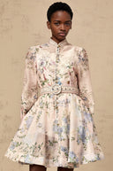 Francette light-pink floral-print mini dress